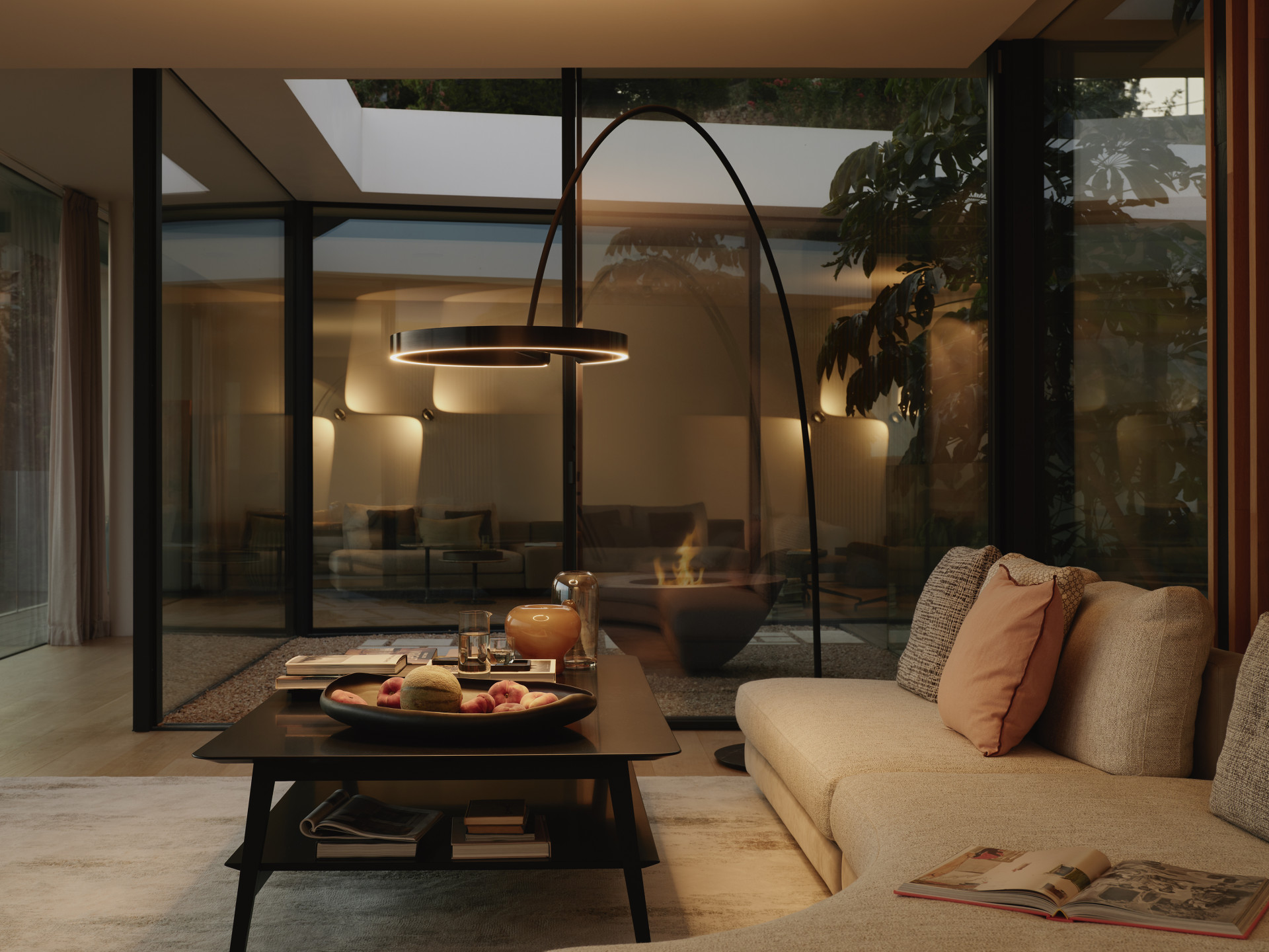 Mito largo Bodenleuchte Wohnzimmer modern