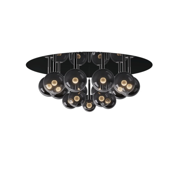 Luminaire in dark chrome
